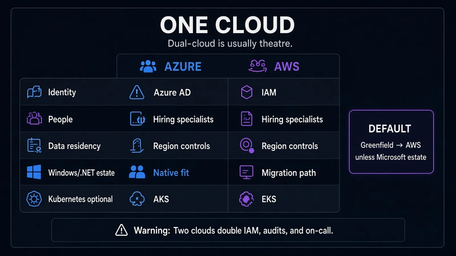 One cloud path chosen on dark navy versus a faint unused second cloud